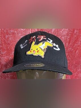 Pokémon Pikachu Snapback Hat Adjustable Anime Nintendo Cap